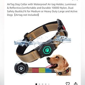 NWOT Profavo Khaki Medium AirTag Waterproof Dog Collar